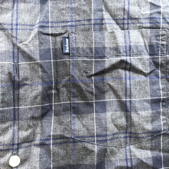 Barbour Mens Wilfred Shirt Large Checkered Tailored Fit Button-Down Long Sleeve - Picture 12 of 14
